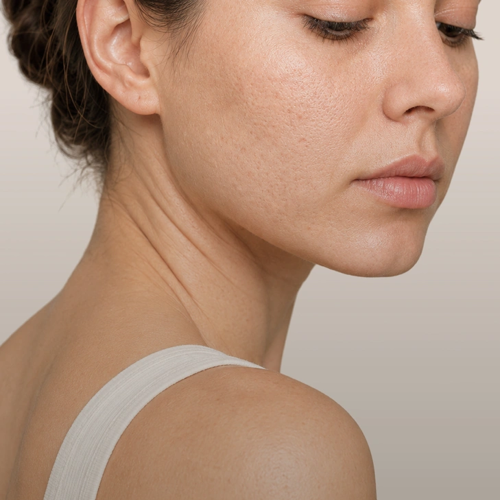 Неровный рельеф кожи, расширенные поры